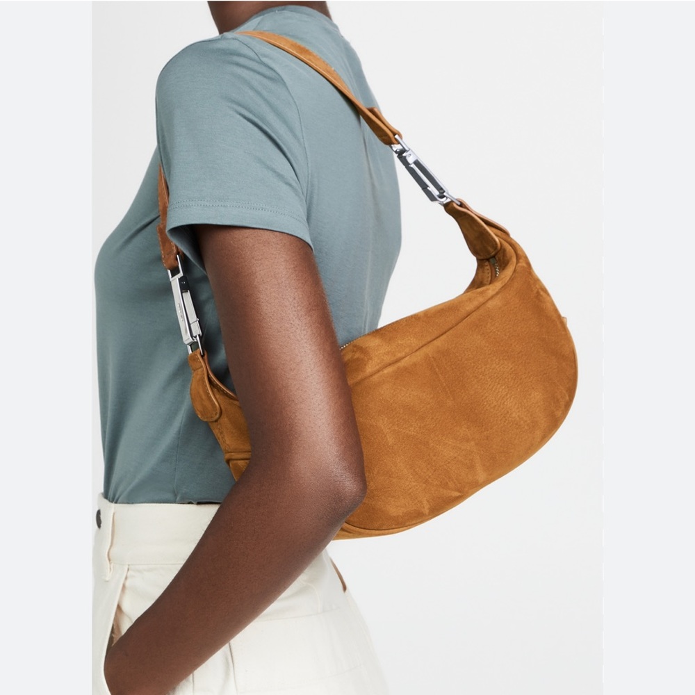 By Far Ami Brandy Nubuck Leather Bag